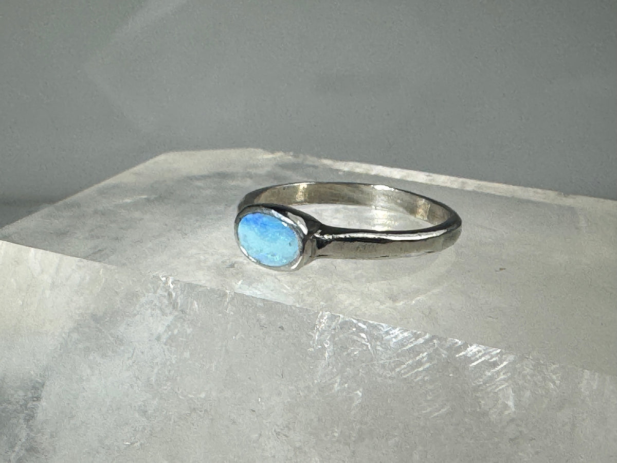 Opal Oval Sterling Ring