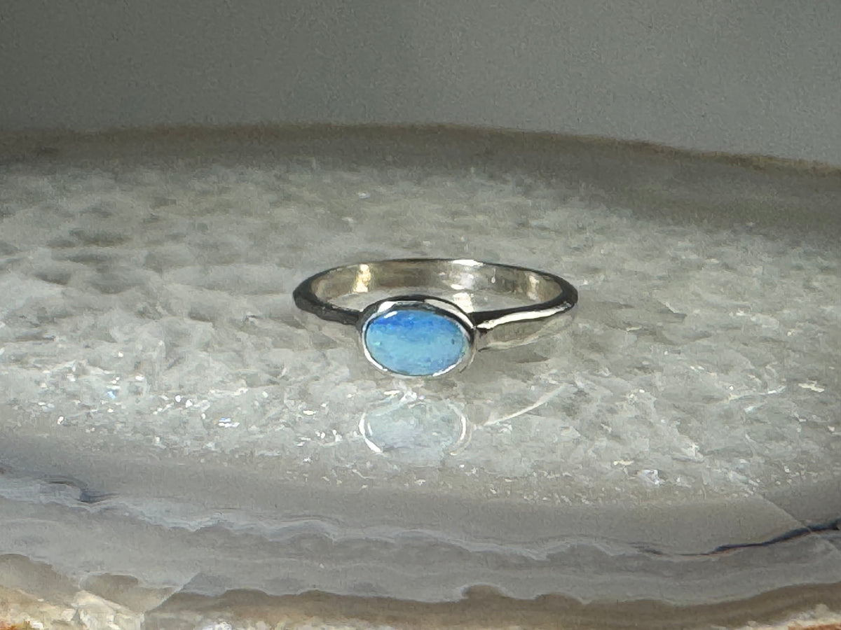 Opal Oval Sterling Ring