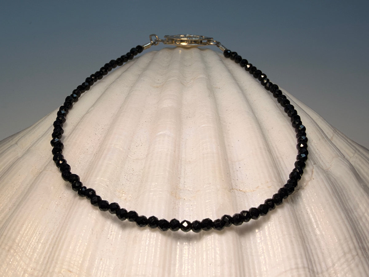 Black Garnet Sterling Bracelet