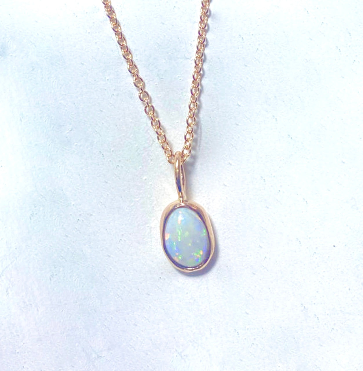Opal Rose Gold Pendant