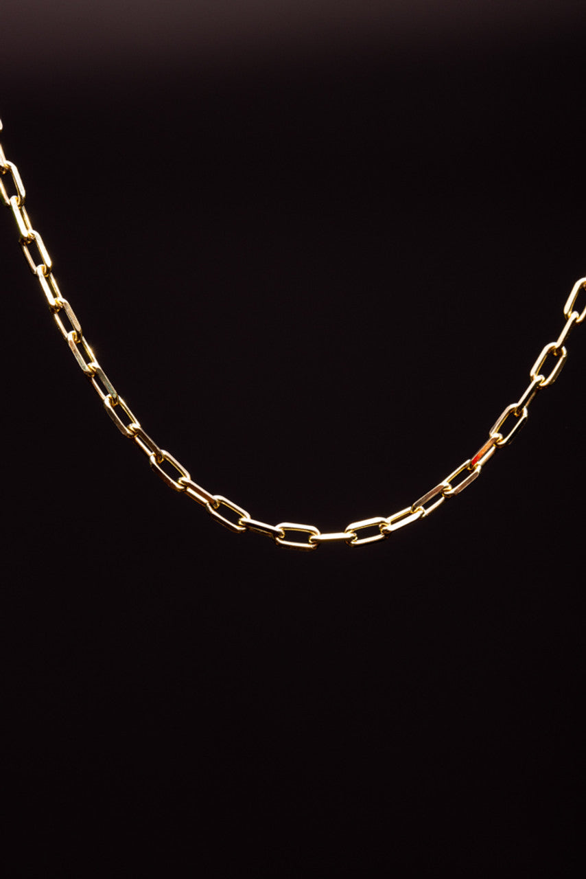 14k Gold Paper Clip Chain