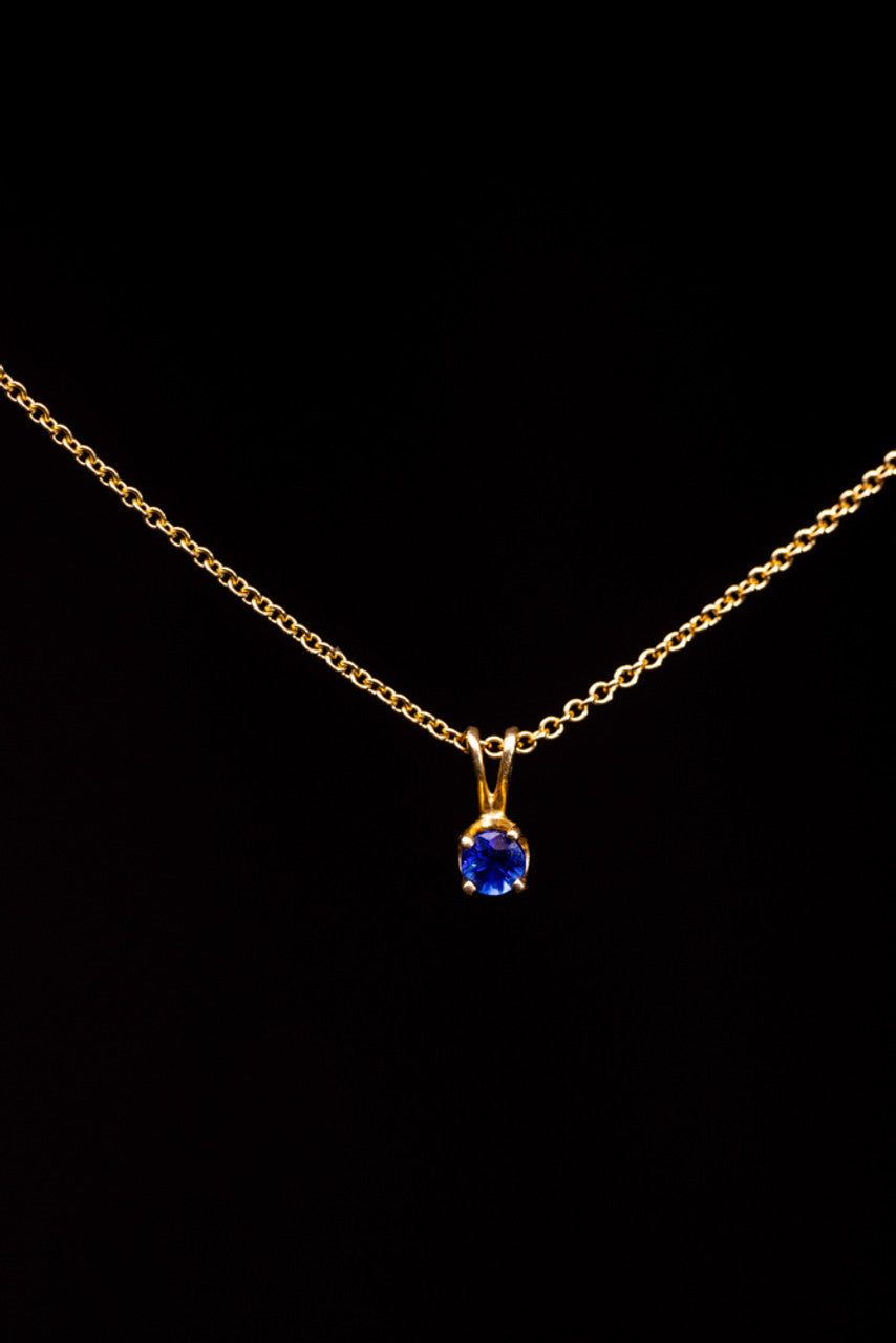 Sapphire Necklace with Diamond Edge – Jamie Wolf
