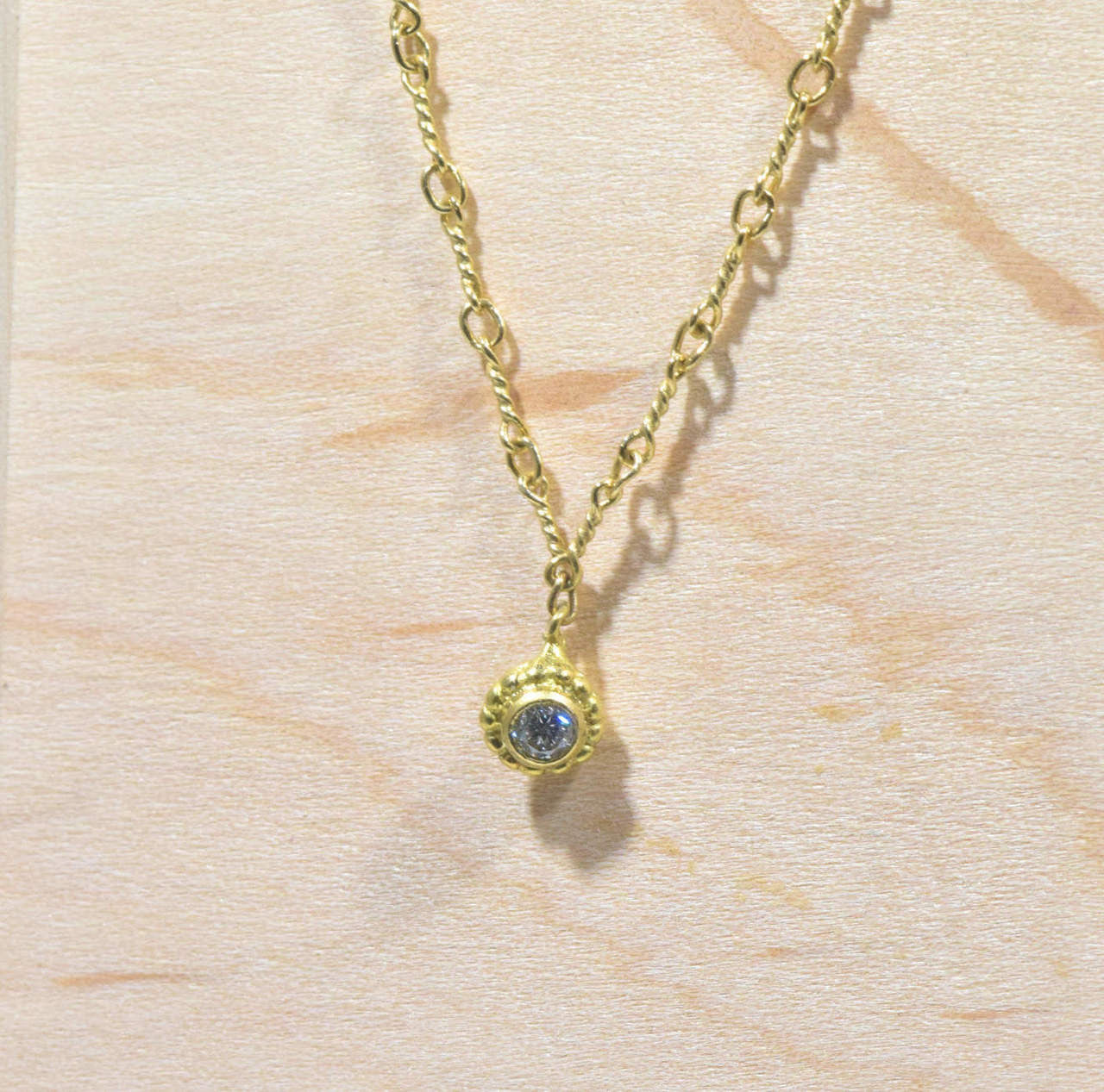 Diamond Beaded Fine Gold Necklace