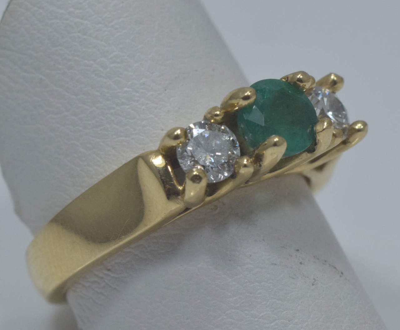 Emerald and Diamond 14k Ring