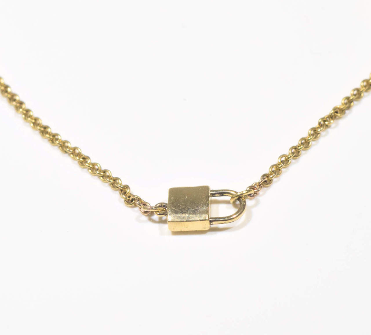 Gold Padlock Necklace