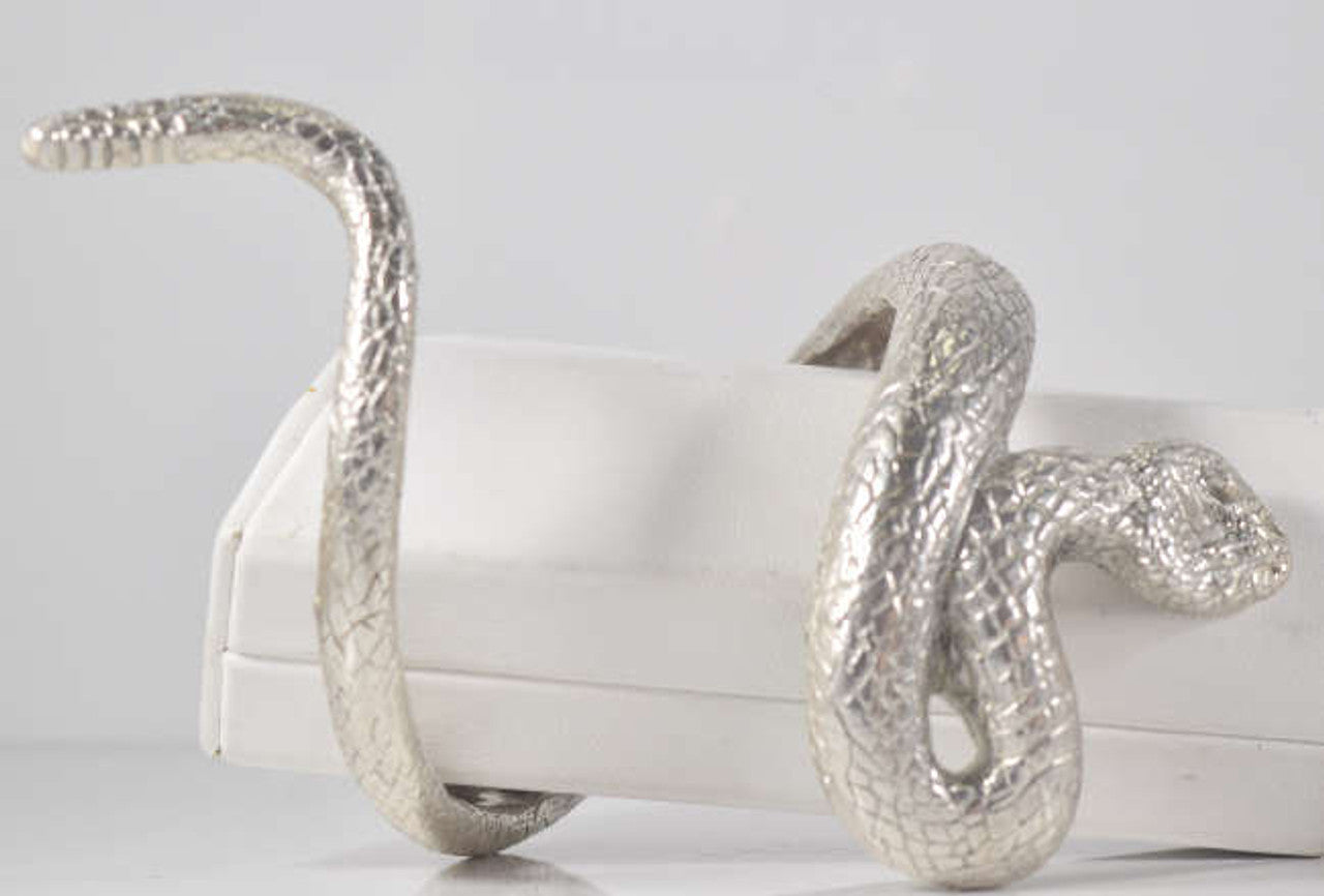 Large Silver Snake Cuff