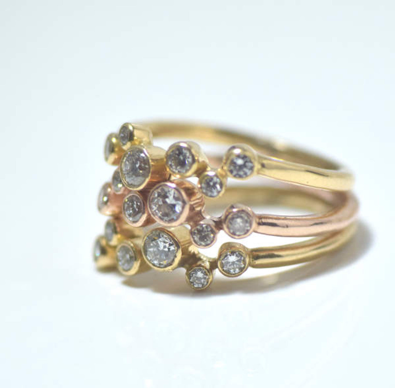 Diamond Pebble 18k Ring