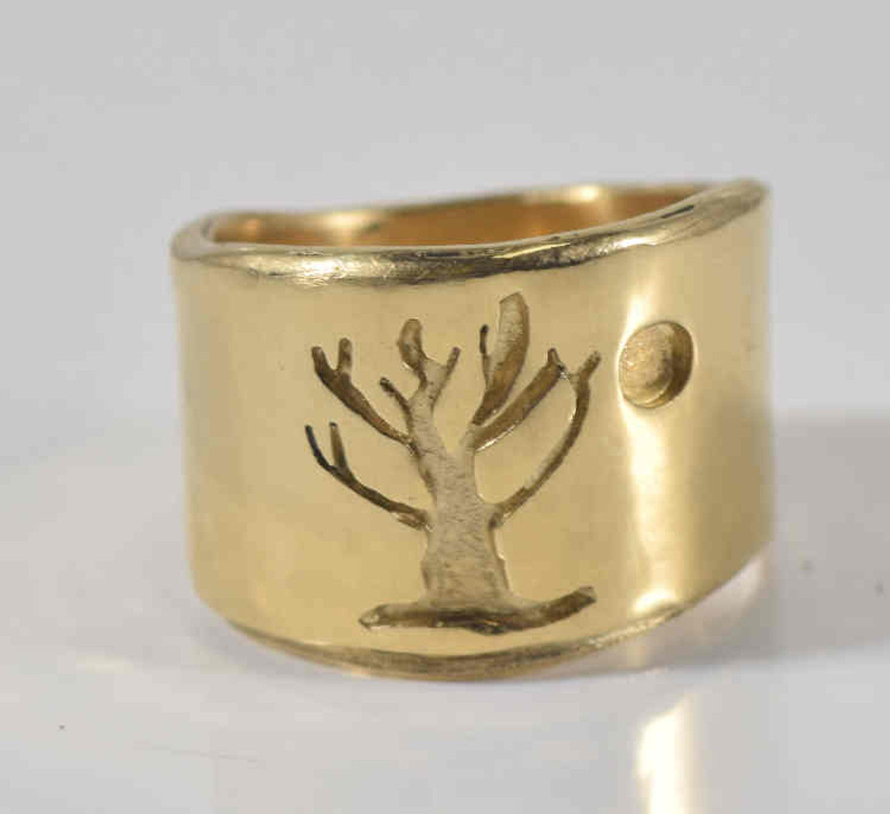 Tree of Life & Moon 14k Ring