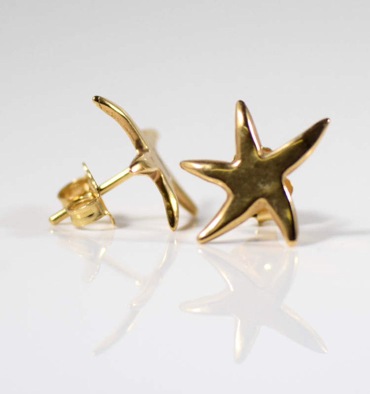 Gold Small Starfish Earrings
