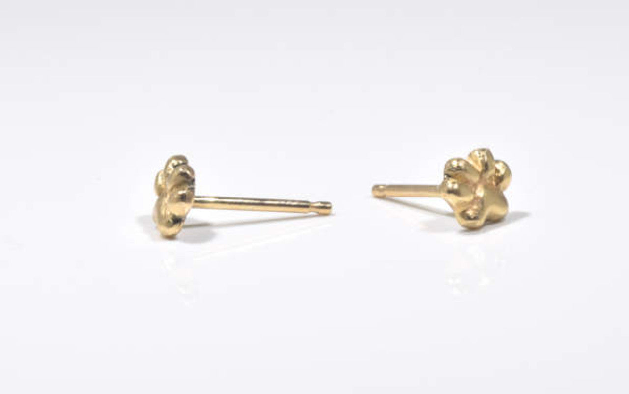 Paw Small Gold Studs