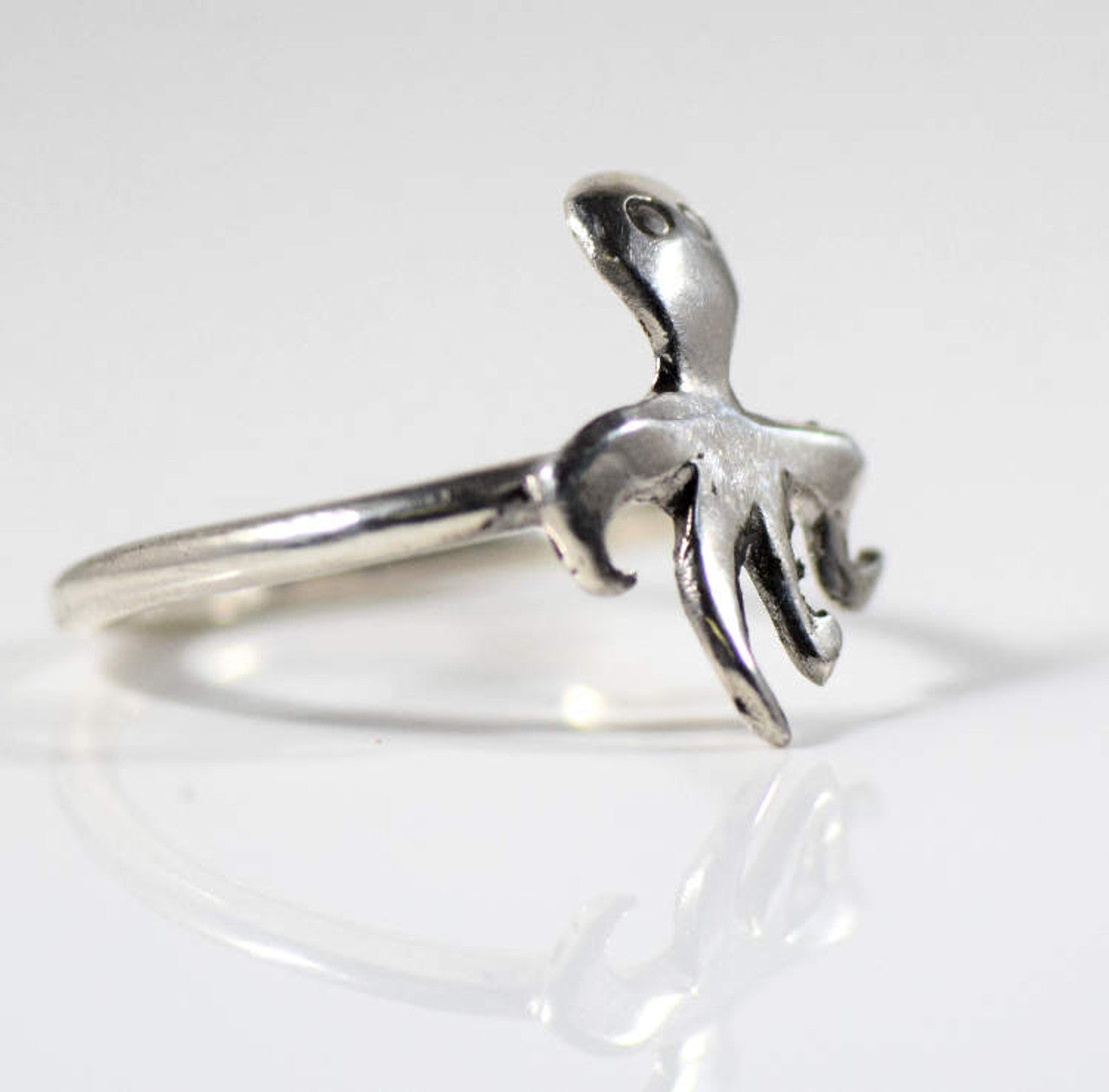 Silver Baby Octopus Ring