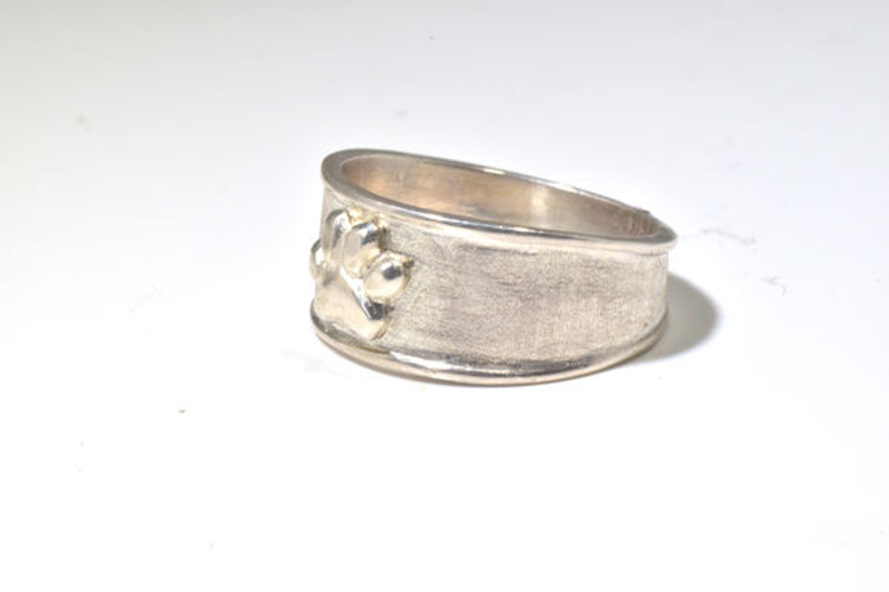 Paw Print Sterling Silver Ring