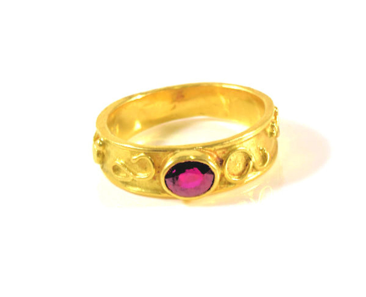Ruby Swirl 18K Gold Ring