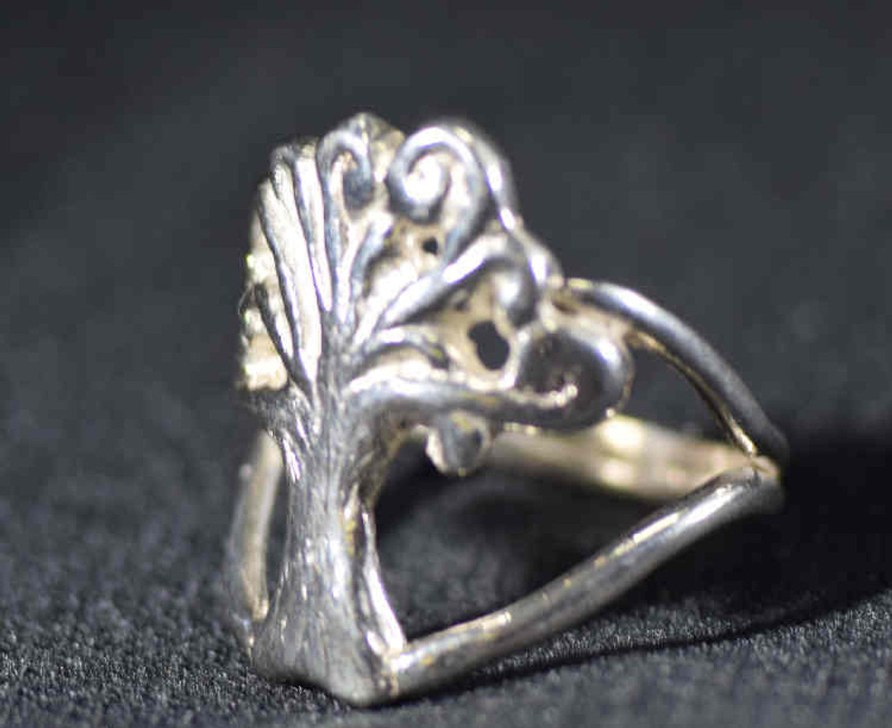Spiral Tree of Life Silver Ring
